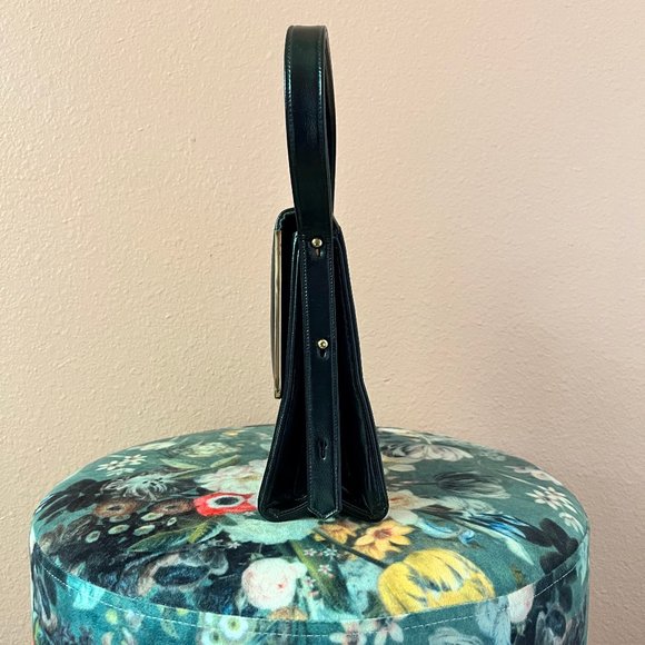 Vintage Black and Gold Block Handbag with Adjustable Strap - Picture 3 of 5